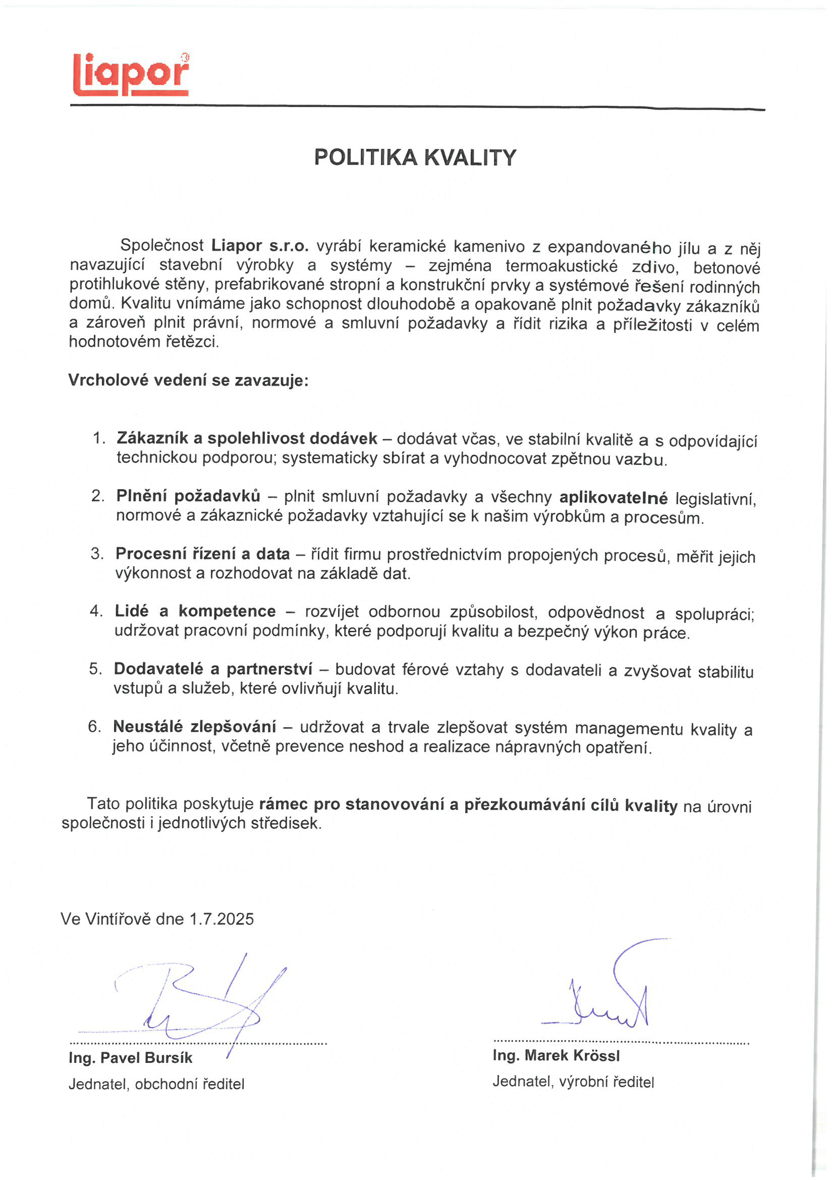 Politika kvality PDF