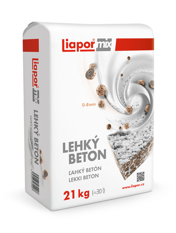 Balení Liapor Mix lehký beton, frakce 0–8 mm, 21 kg (≈ 30 l)