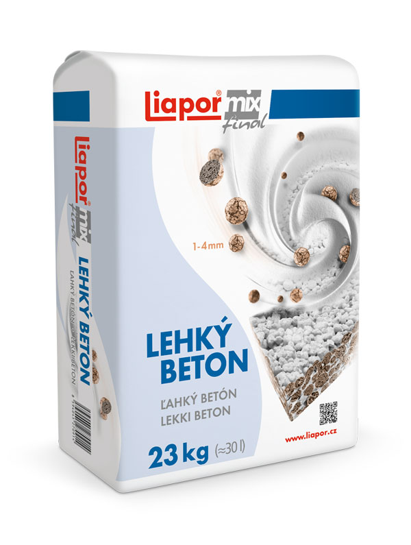 Balení Liapor Mix Final lehký beton, frakce 1–4 mm, 23 kg (≈ 30 l)